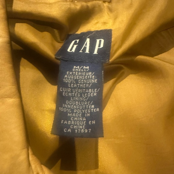 Limited edition, Gap mustard, genuine, leather jacket - Picture 4 of 7